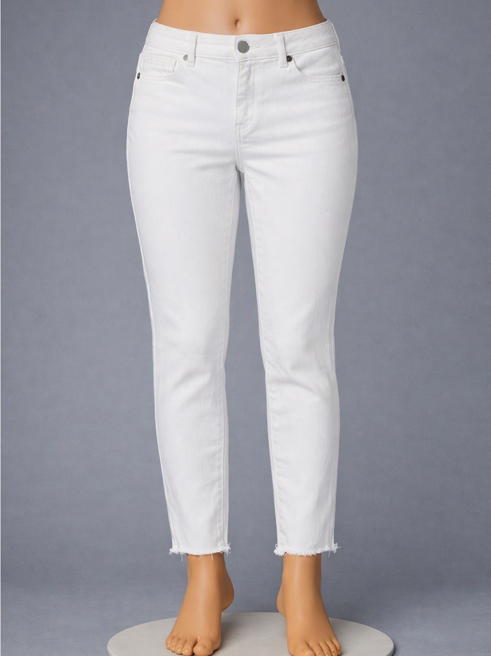 Skinny Ankle Jeans – Size 26/2, Raw Hem, 26” Inseam
